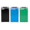 Alpine Industries 87 Gal. 3-Stream Black Steel Square Open Top Trash Can Compost and Blue Recycling Station ALP4450-BLK-KIT14 - alternate 2